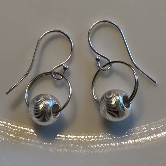Hand Crafted Jewelry - HAND CRAFTED Sterling Beaded Earrings 1” length